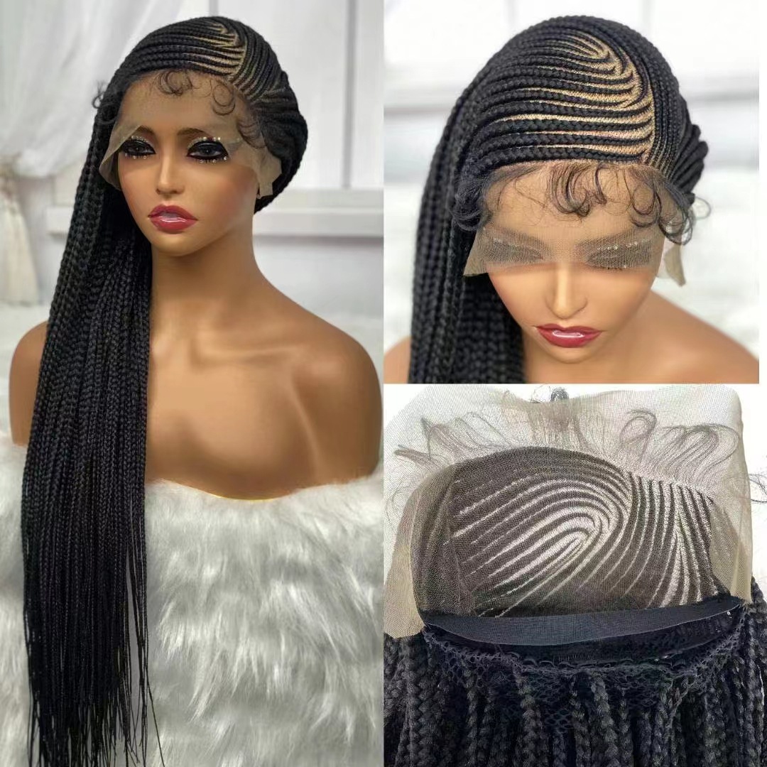 Long Straight Lace Wig with Dreadlocks - Premium Chemical Fiber Headgear - Image 5