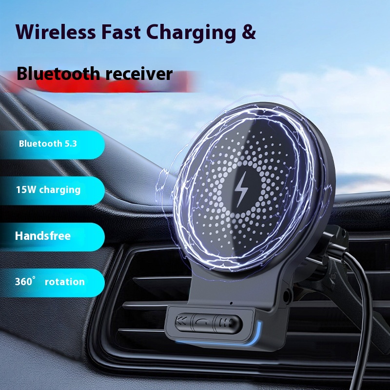 15W Car Magnetic Wireless Charger - Convenient Charging Mount for Your Vehicle - Image 3