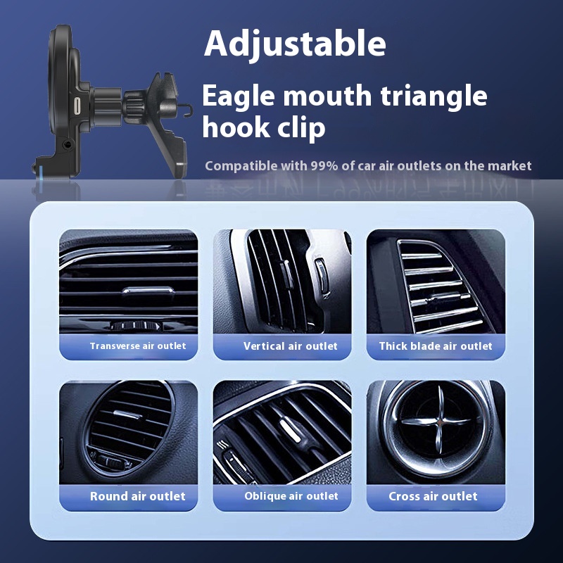 15W Car Magnetic Wireless Charger - Convenient Charging Mount for Your Vehicle - Image 4