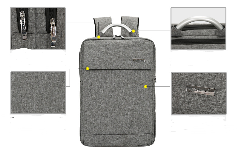 Wholesale Manufacturers: Customizable Double Shoulder Bag for Men & Women - Multi-Function Notebook PC Backpack for Business Use - Image 6