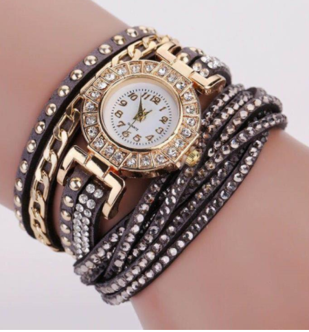 Stylish Ladies Quartz Watch with Twist Braided Design - Image 3
