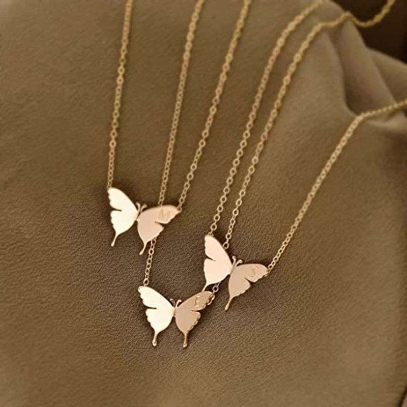 Elegant Geometric Butterfly Pendant Necklace - Simple and Stylish Design - Image 3