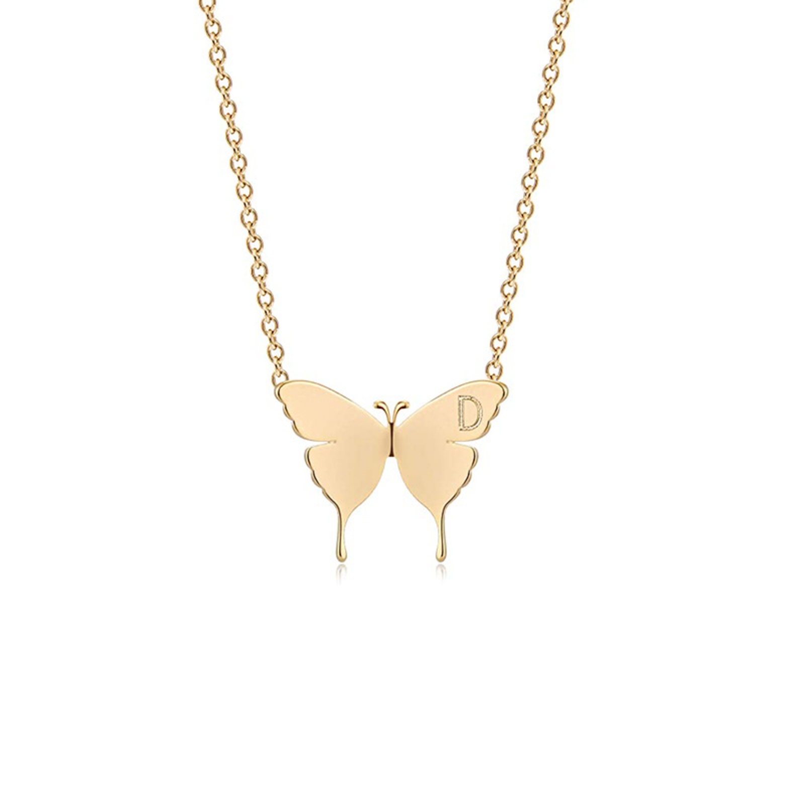 Elegant Geometric Butterfly Pendant Necklace - Simple and Stylish Design - Image 4