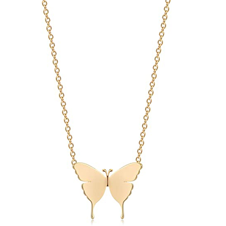 Elegant Geometric Butterfly Pendant Necklace - Simple and Stylish Design - Image 5