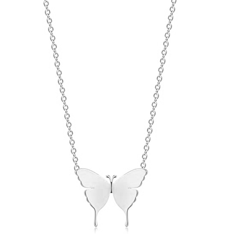 Elegant Geometric Butterfly Pendant Necklace - Simple and Stylish Design - Image 6