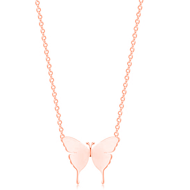 Elegant Geometric Butterfly Pendant Necklace - Simple and Stylish Design - Image 7