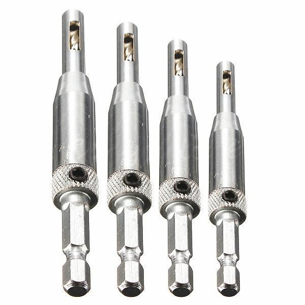 4Pcs Self-Centering Hinge Drill Bits Set for Doors and Cabinets - Image 4
