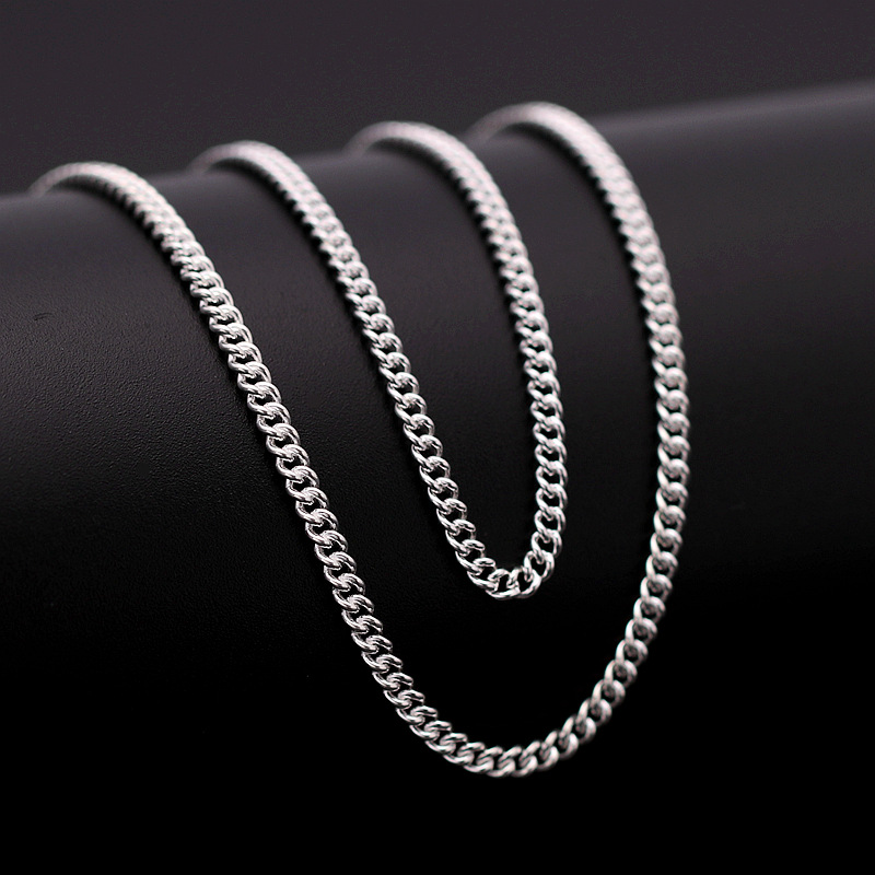 Thick Cuban Necklace for Men - Curb Chain in Pure Silver 990 - Image 2