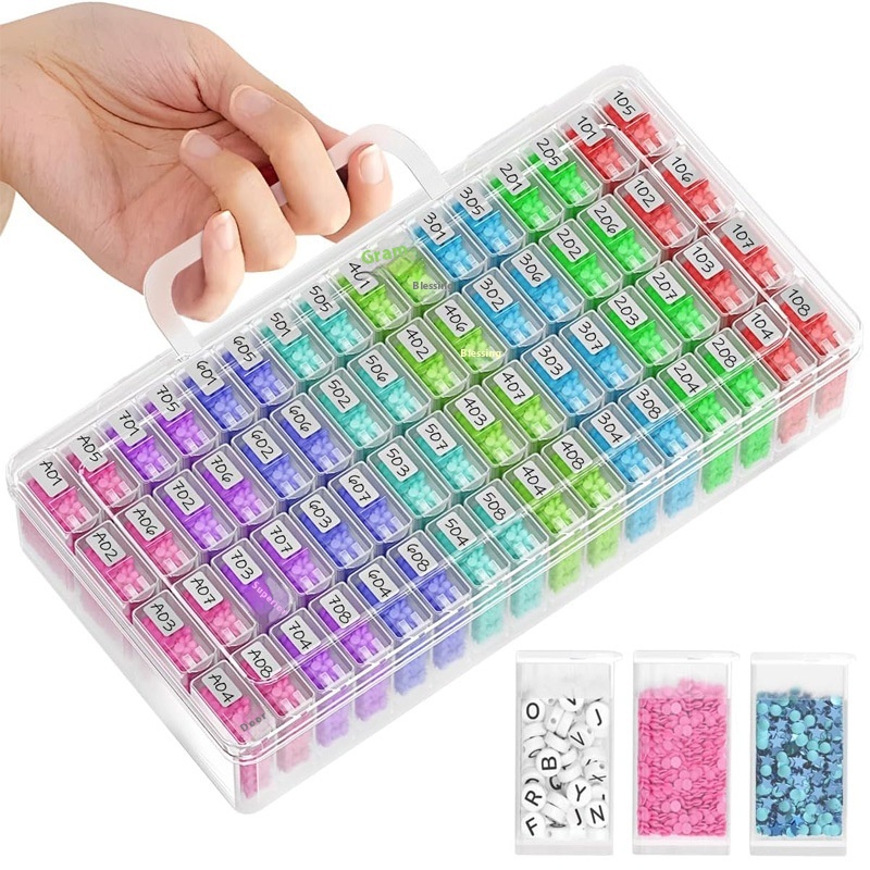 Portable Transparent Bead Drill Classification Box with Beaded Storage - Image 5