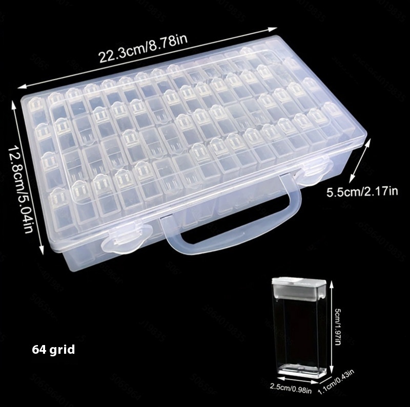 Portable Transparent Bead Drill Classification Box with Beaded Storage - Image 6
