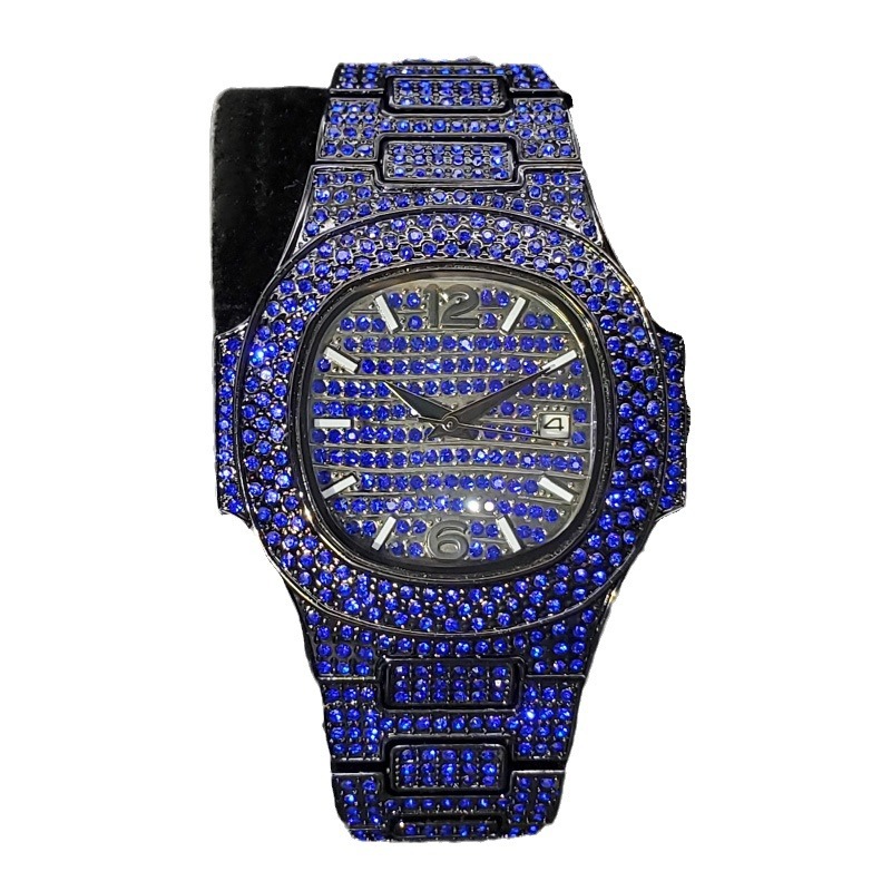 Exclusive Full Diamond Rap Hip Hop Watch - Luxury Timepiece for Trendsetters - Image 3