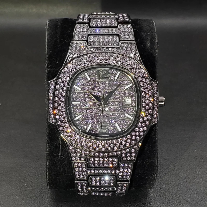 Exclusive Full Diamond Rap Hip Hop Watch - Luxury Timepiece for Trendsetters - Image 4