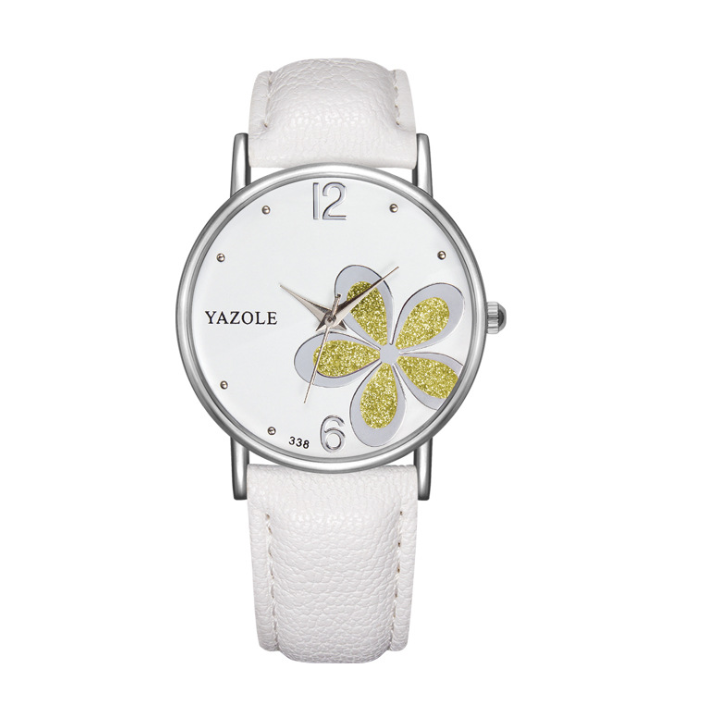 Korean Fashion Quartz Watch for Commuters - Four-Leaf Clover Design for Women - Image 2