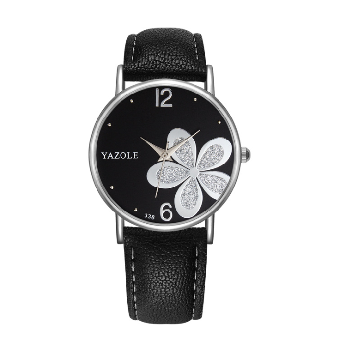 Korean Fashion Quartz Watch for Commuters - Four-Leaf Clover Design for Women - Image 4