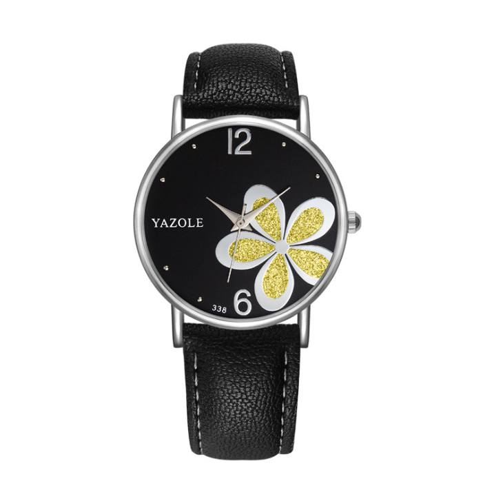 Korean Fashion Quartz Watch for Commuters - Four-Leaf Clover Design for Women - Image 5