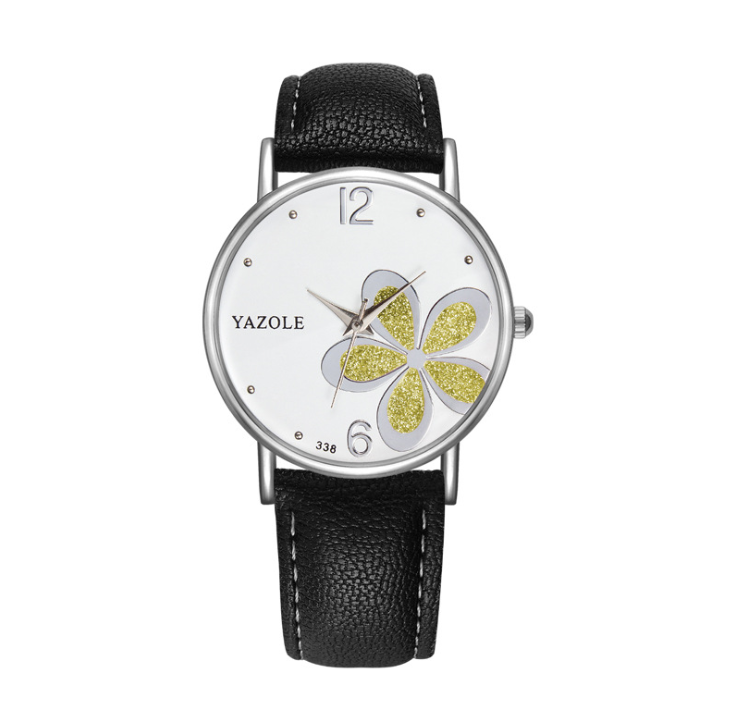 Korean Fashion Quartz Watch for Commuters - Four-Leaf Clover Design for Women - Image 6