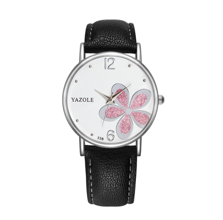 Korean Fashion Quartz Watch for Commuters - Four-Leaf Clover Design for Women - Image 7