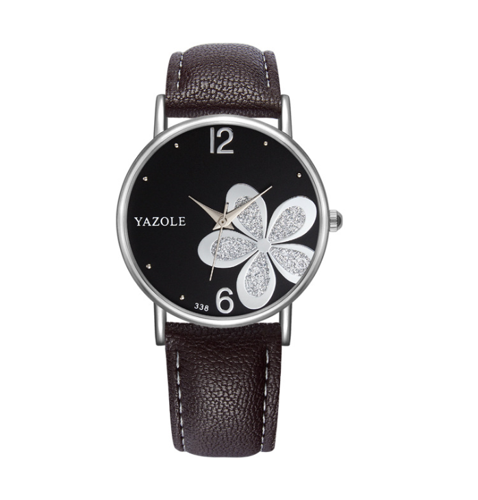 Korean Fashion Quartz Watch for Commuters - Four-Leaf Clover Design for Women - Image 8