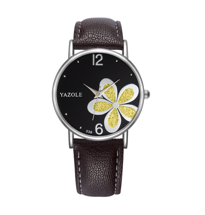 Korean Fashion Quartz Watch for Commuters - Four-Leaf Clover Design for Women - Image 9