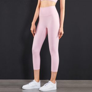 European & American Lulu Peach Hip Yoga Pants - High Waist, Pocketed, No T-Line, Cropped - Wholesale Available, In Stock
