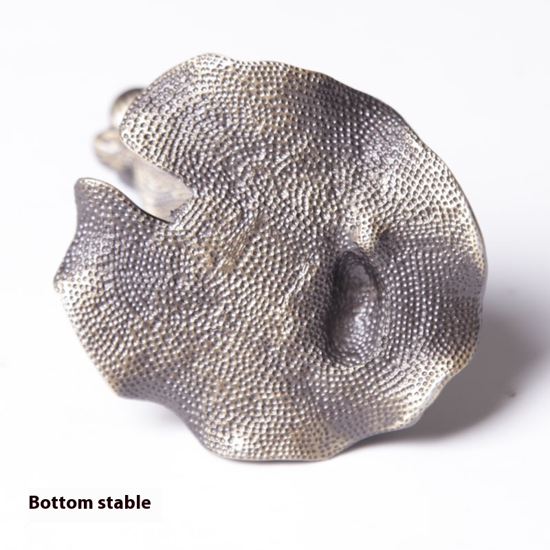 Elegant Yellow Copper Incense Burner for Home & Office - Backflow Lotus Design Small Ornament - Image 3