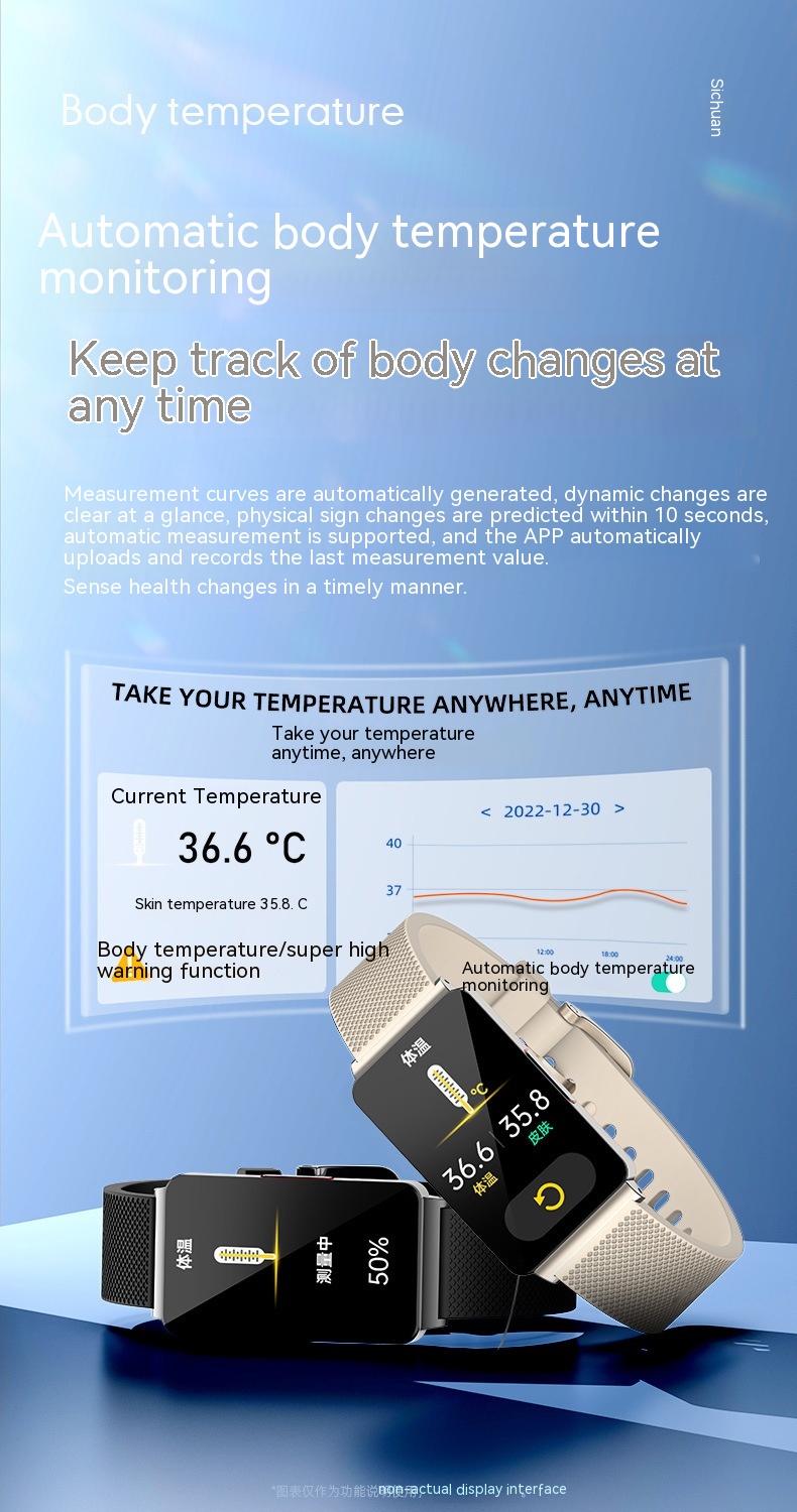 Smart Health Bracelet with Blood Oxygen, Body Temperature & Sleep Monitoring - Smart Watch Feature - Image 9