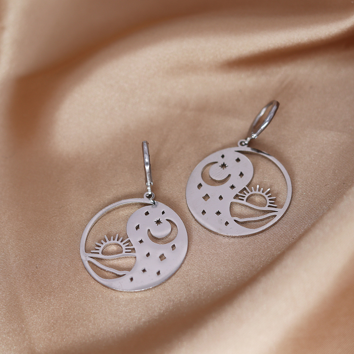 Bagua Yin Yang Tai Chi Ring Earrings for Women - Stylish & Meaningful Jewelry - Image 2