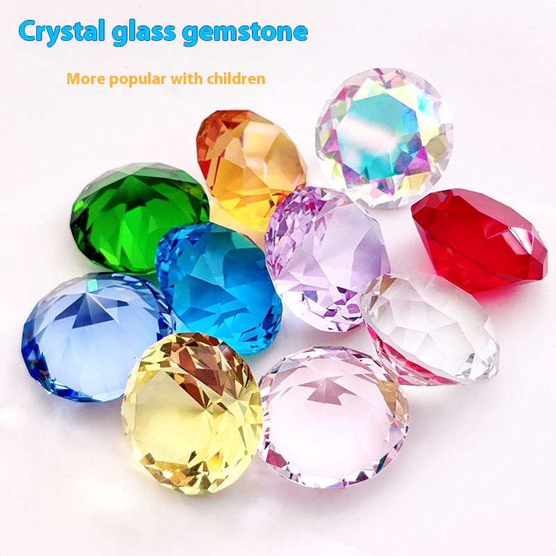Ten-Color Glass Crystal Gem Gift Box - Ten-Grid Storage Box for Treasures - Image 4