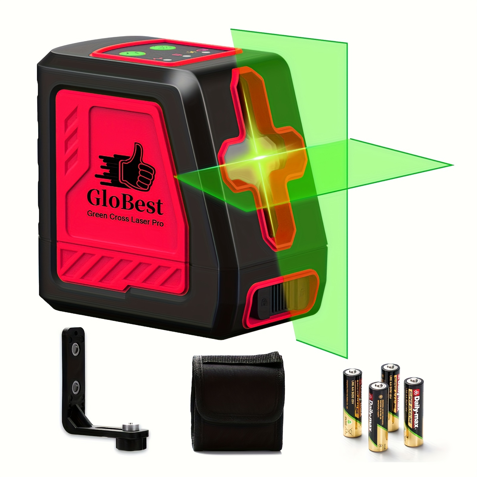 Self-Leveling Laser Level, 100Ft Green Beam Cross Line Tool with 360° Magnetic Base, Manual & Pulse Modes, Battery Included - Image 3