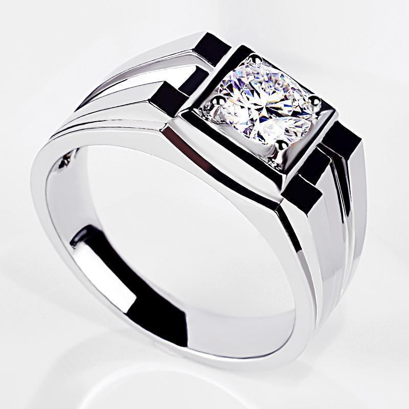 Chiba Silver-Plated Diamond Ring - Fashionable All-Match Wedding Classic Style - Image 2