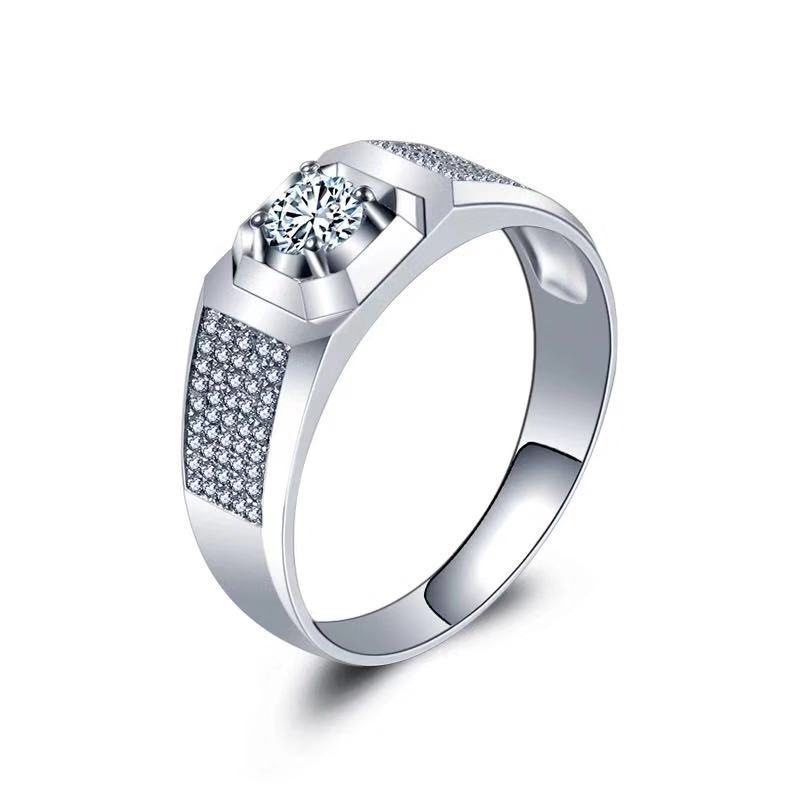 Chiba Silver-Plated Diamond Ring - Fashionable All-Match Wedding Classic Style - Image 3