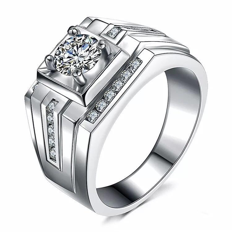 Chiba Silver-Plated Diamond Ring - Fashionable All-Match Wedding Classic Style - Image 5