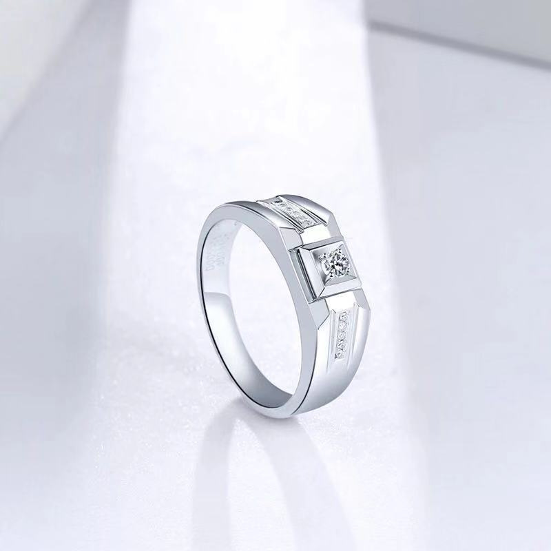 Chiba Silver-Plated Diamond Ring - Fashionable All-Match Wedding Classic Style - Image 7