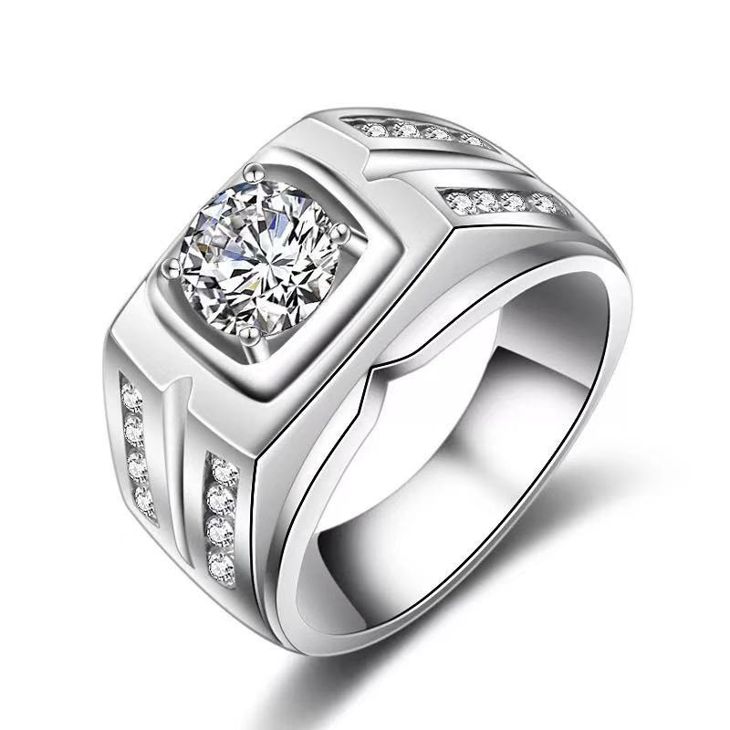 Chiba Silver-Plated Diamond Ring - Fashionable All-Match Wedding Classic Style - Image 10