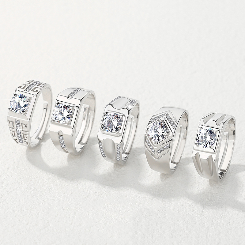 Chiba Silver-Plated Diamond Ring - Fashionable All-Match Wedding Classic Style - Image 11