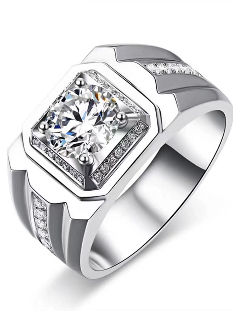 Chiba Silver-Plated Diamond Ring - Fashionable All-Match Wedding Classic Style - Image 16