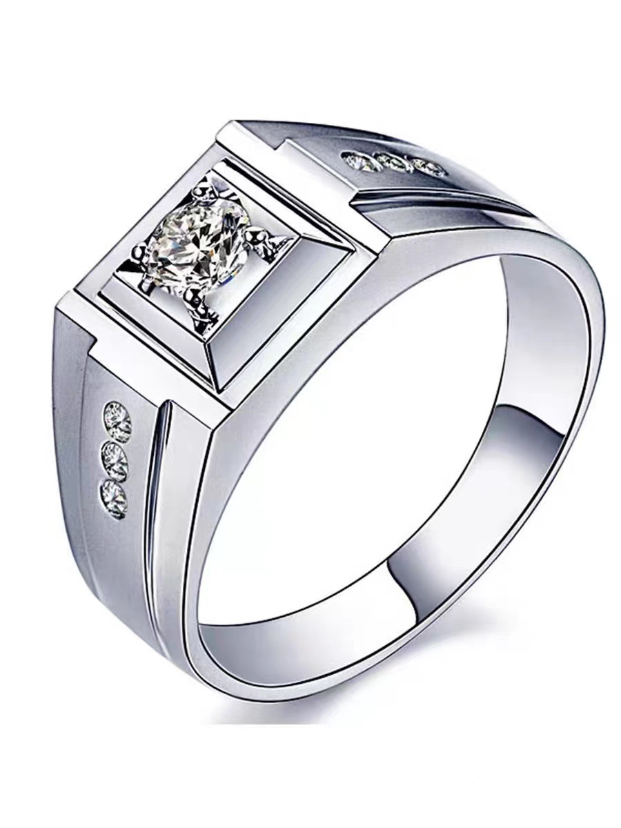 Chiba Silver-Plated Diamond Ring - Fashionable All-Match Wedding Classic Style - Image 25