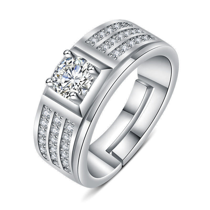Chiba Silver-Plated Diamond Ring - Fashionable All-Match Wedding Classic Style - Image 32
