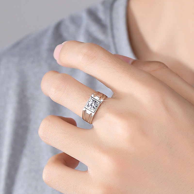 Chiba Silver-Plated Diamond Ring - Fashionable All-Match Wedding Classic Style - Image 43