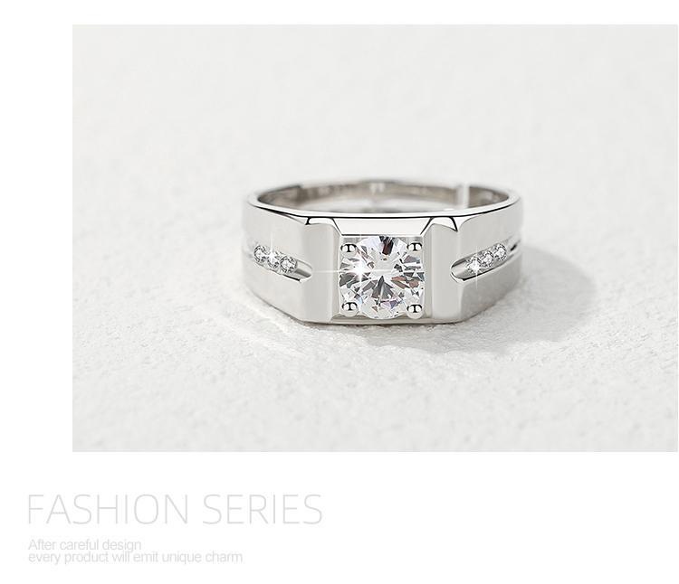 Chiba Silver-Plated Diamond Ring - Fashionable All-Match Wedding Classic Style - Image 47