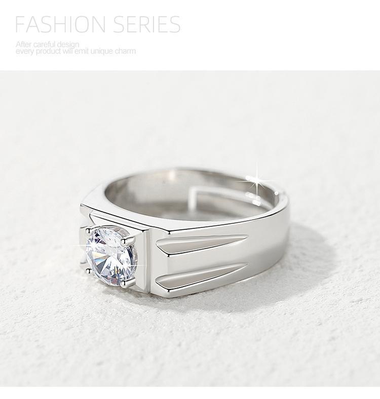 Chiba Silver-Plated Diamond Ring - Fashionable All-Match Wedding Classic Style - Image 48