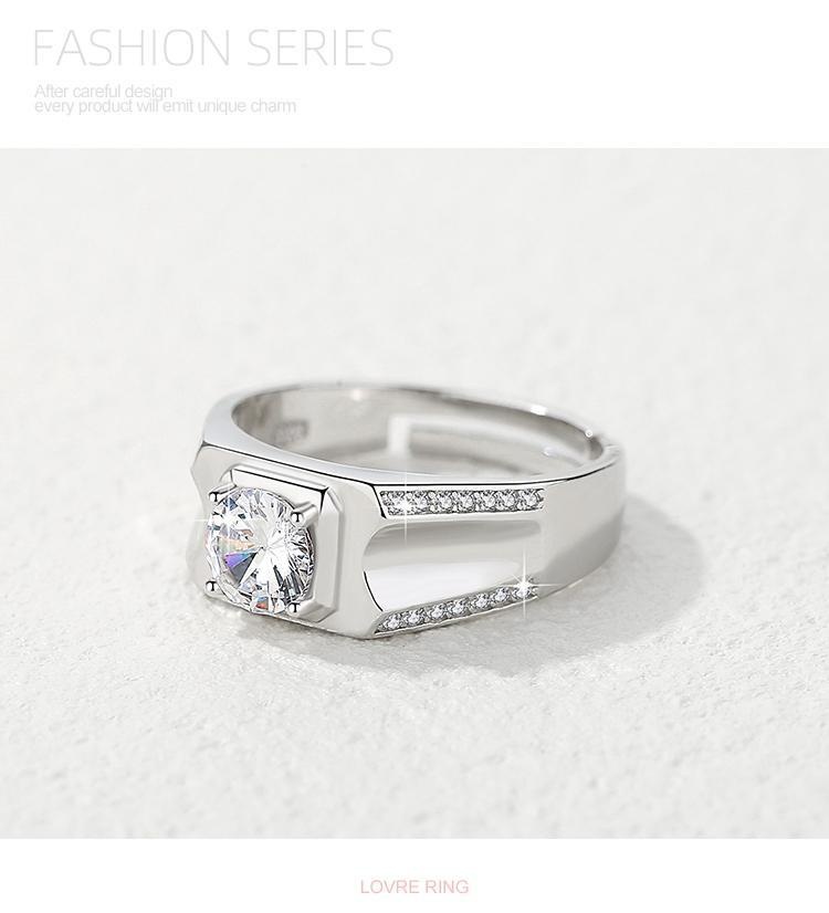 Chiba Silver-Plated Diamond Ring - Fashionable All-Match Wedding Classic Style - Image 50