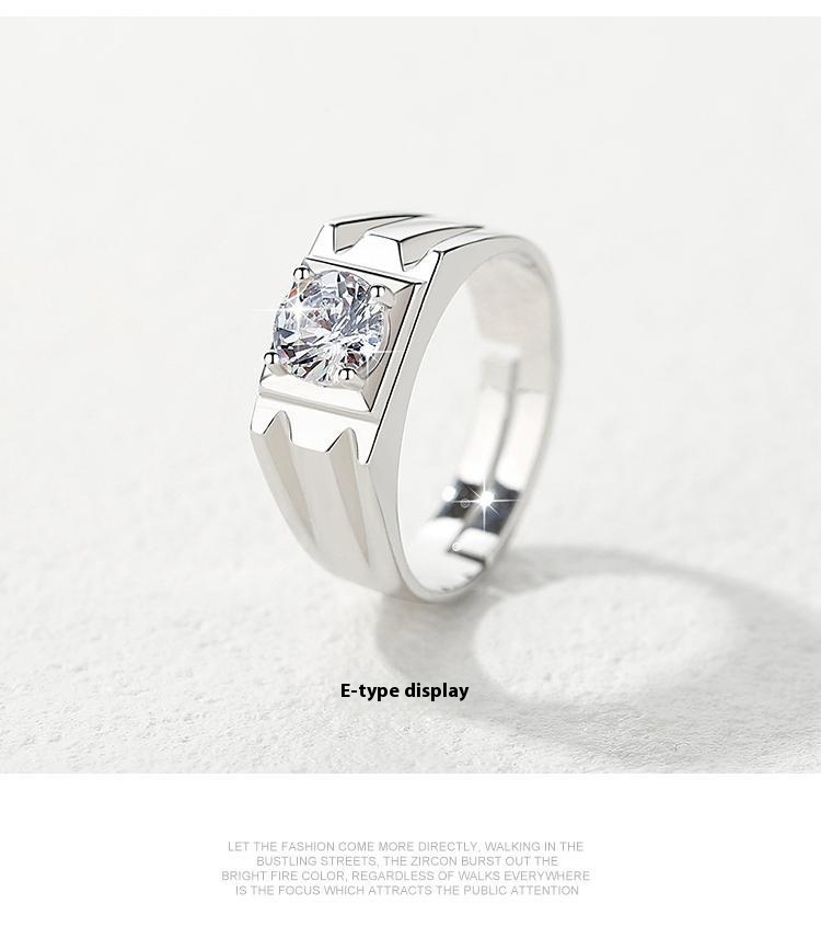 Chiba Silver-Plated Diamond Ring - Fashionable All-Match Wedding Classic Style - Image 51