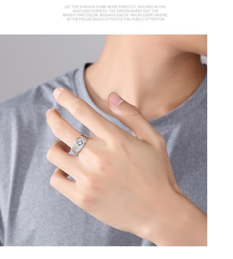 Chiba Silver-Plated Diamond Ring - Fashionable All-Match Wedding Classic Style - Image 56