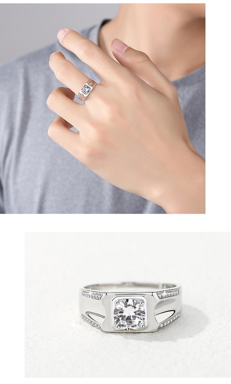 Chiba Silver-Plated Diamond Ring - Fashionable All-Match Wedding Classic Style - Image 57