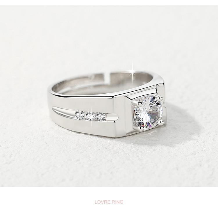 Chiba Silver-Plated Diamond Ring - Fashionable All-Match Wedding Classic Style - Image 58