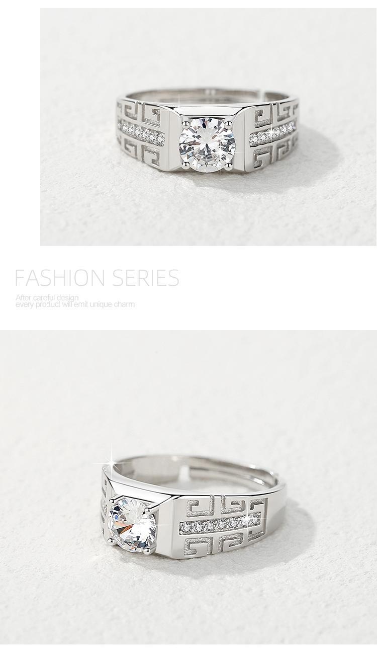 Chiba Silver-Plated Diamond Ring - Fashionable All-Match Wedding Classic Style - Image 59