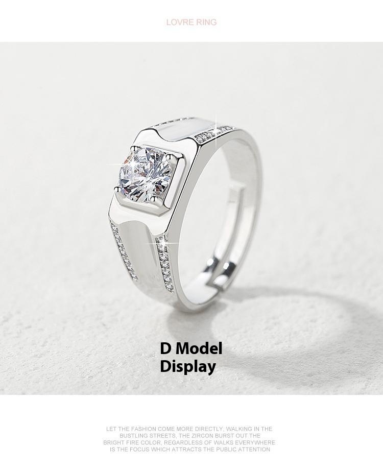Chiba Silver-Plated Diamond Ring - Fashionable All-Match Wedding Classic Style - Image 63