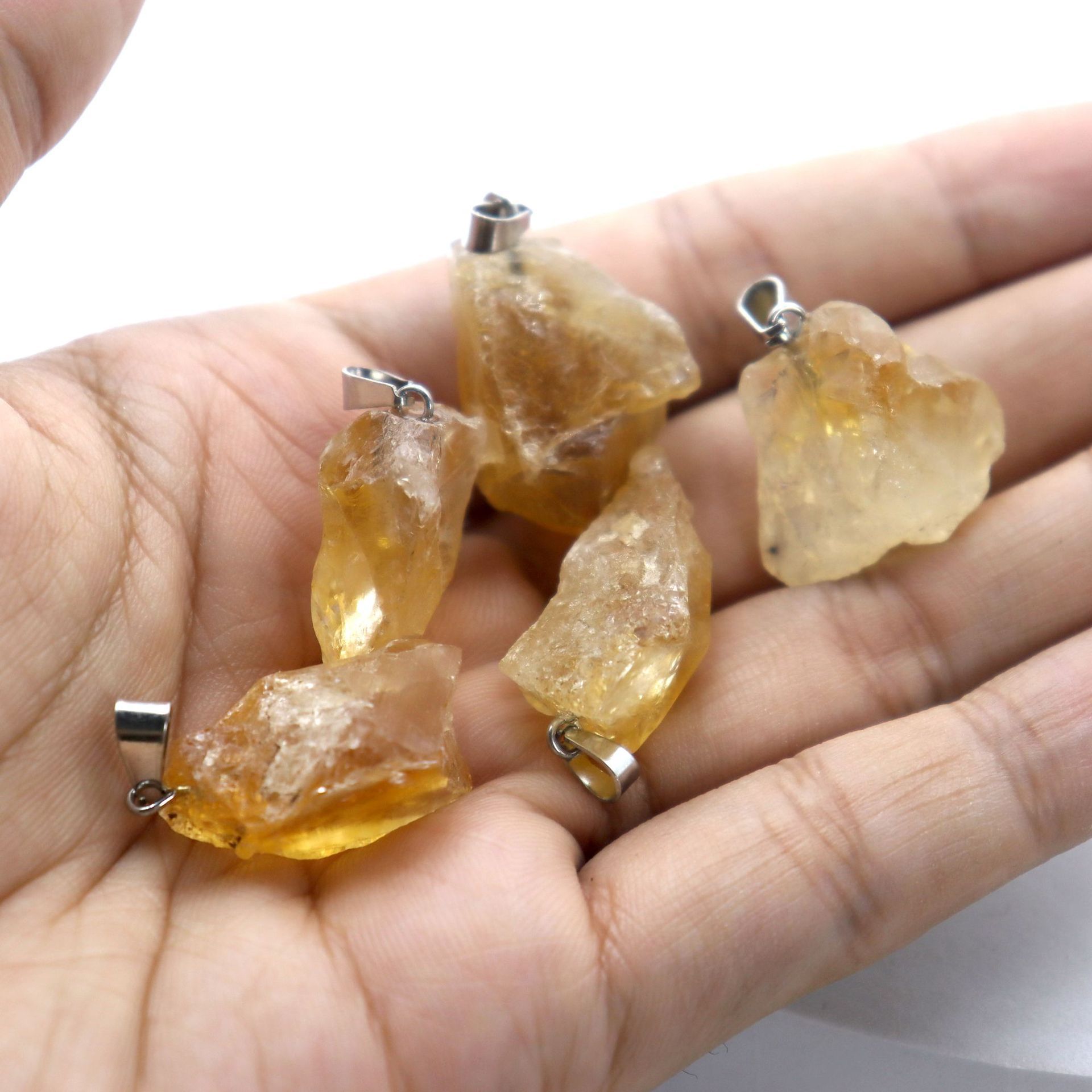 Water Drop Crystal Semi-Precious Stone Pendant on Clavicle Chain - Elegant Jewelry - Image 3