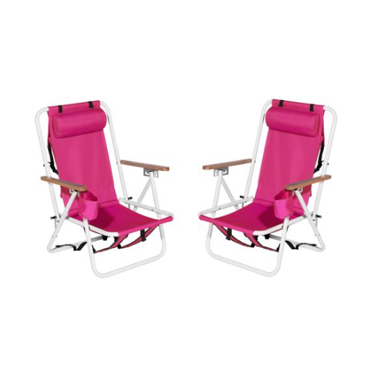 2-Pack 23X21.7X31.5in Adjustable Beach Chair for Ultimate Comfort - Image 14